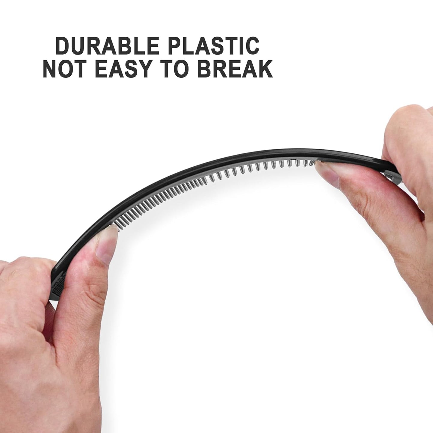 Double Tooth Hair Pocket Combs - 200 Individually Wrapped Black Combs for Charity & Care Packs