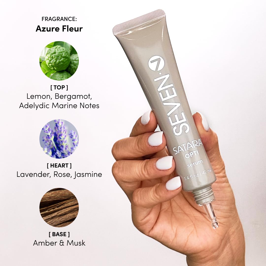 SEVEN Satara Opti Anti Grey Hair Serum, Triple-Action Oil Serum for Anti-Frizz & Damaged Hair Growth, Shine Enhancing, Frizzy Control, Color Reversal, Thinning Reduction, 1.4 fl oz, 42 ml