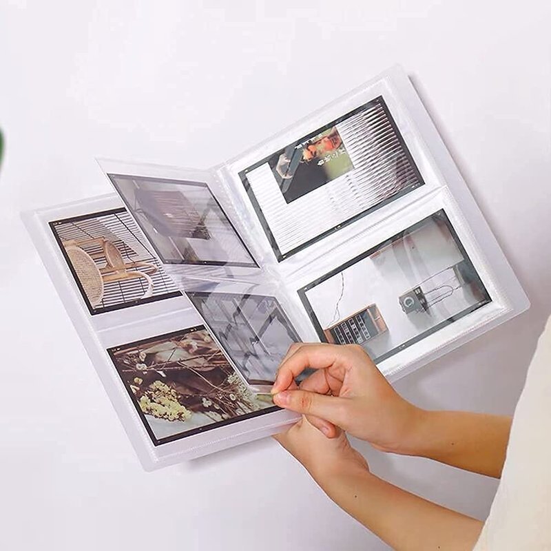 Nail Art Sticker Storage Book Display - 80 Slots Translucent Empty Decals/Photos Collecting Album - Tools for Nail Art