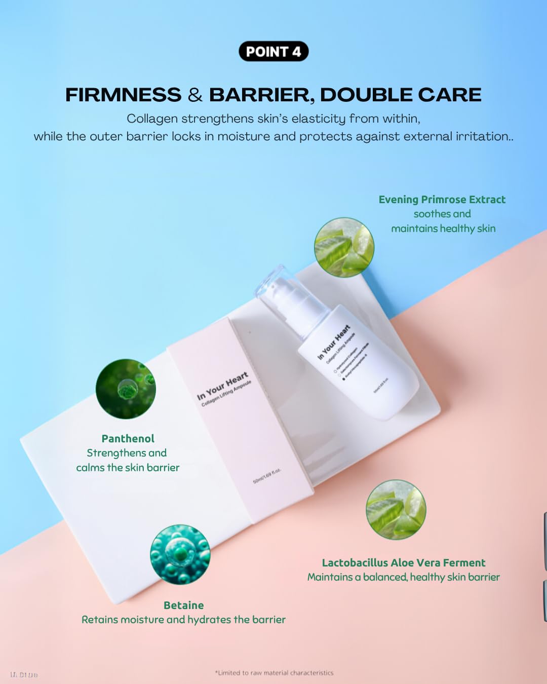 In Your Heart Collagen Lifting Ampoule 1.69 fl oz Anti-Aging Serum with French Hydrolyzed Collagen, Acetyl Hexapeptide-8, Adenosine, and Hyaluronic Acid for Skin Firming and Deep Hydration