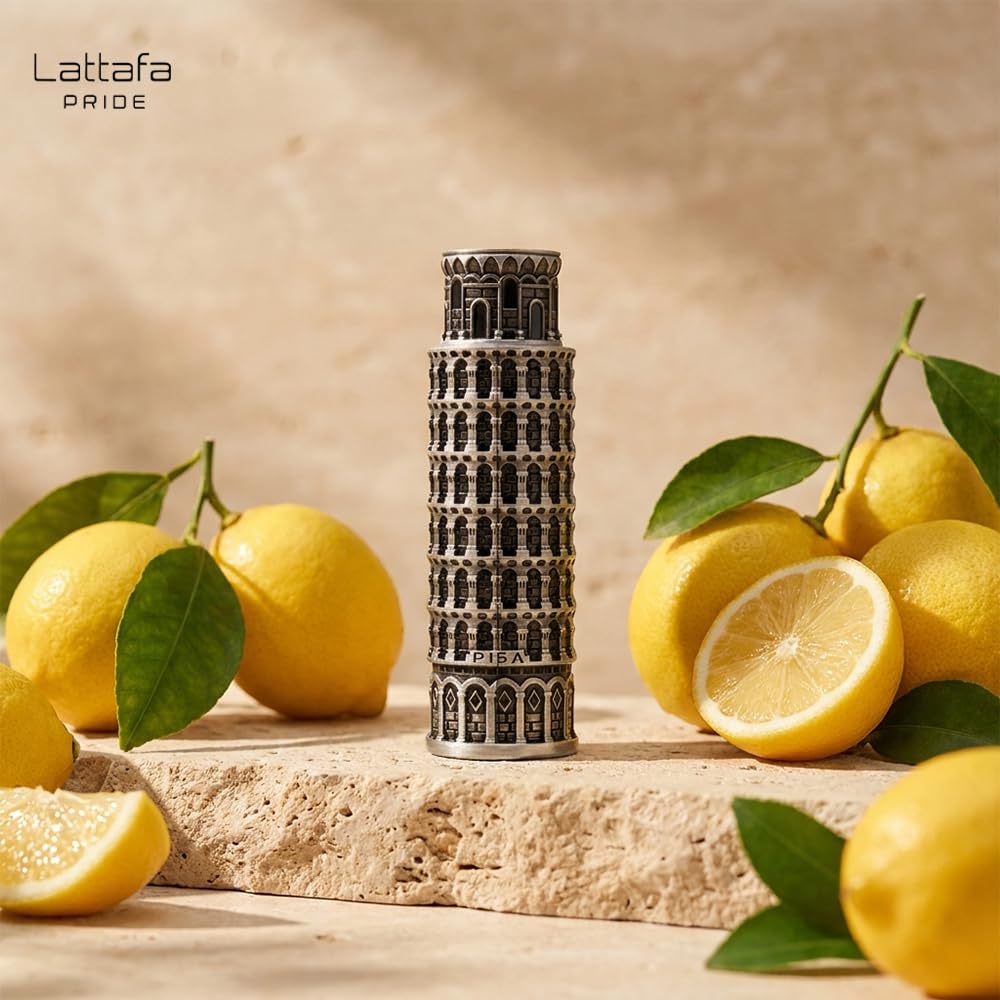 Lattafa Pride Pisa – Citrus, Woody, Amber – Eau de Parfum Spray Long-Lasting Fragrance for Men, 3.4 Ounce / 100 ml
