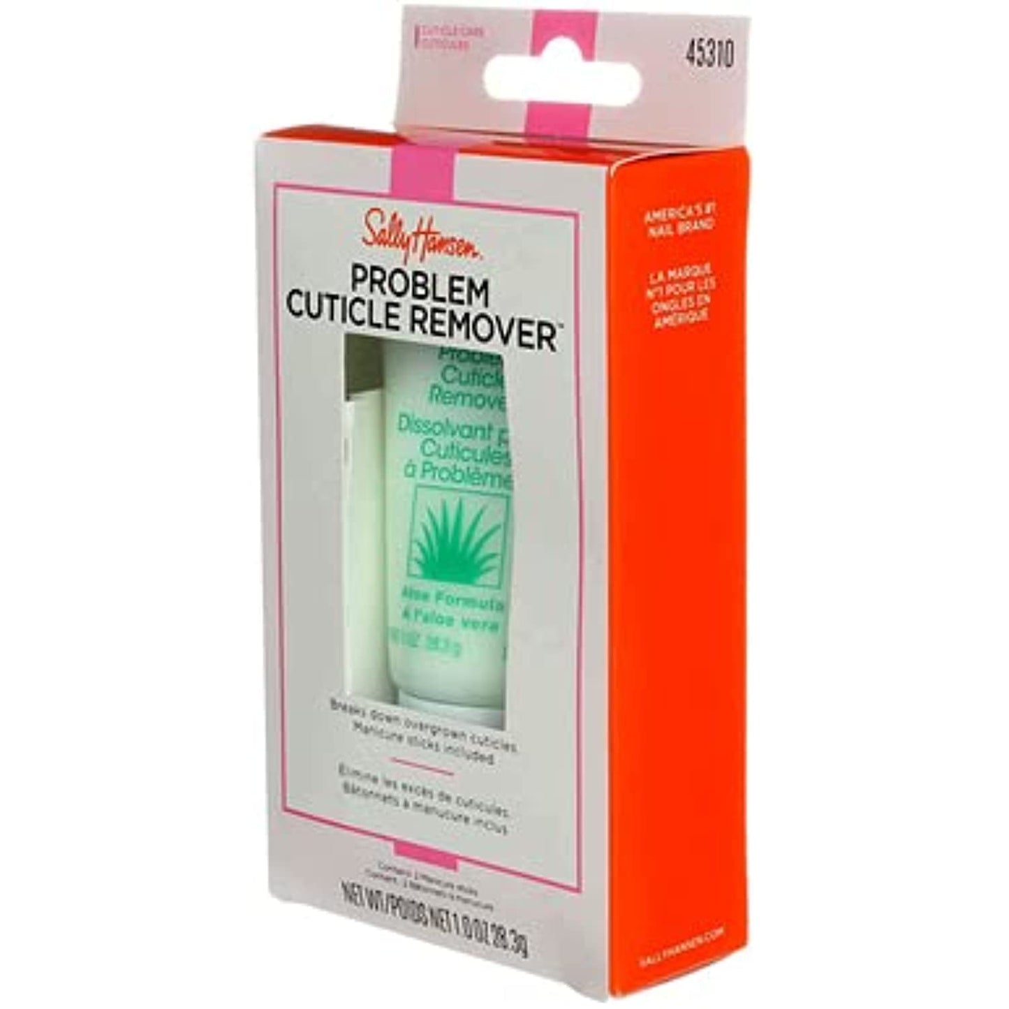 Sally Hansen Nail Treatment Problem Cuticle Remover™ | Eliminates Thick & Overgrown Cuticles | pH-Balanced Formula Infused with Aloe Vera-| Gently Soothes & Conditions Cuticles,(Pack of 2)