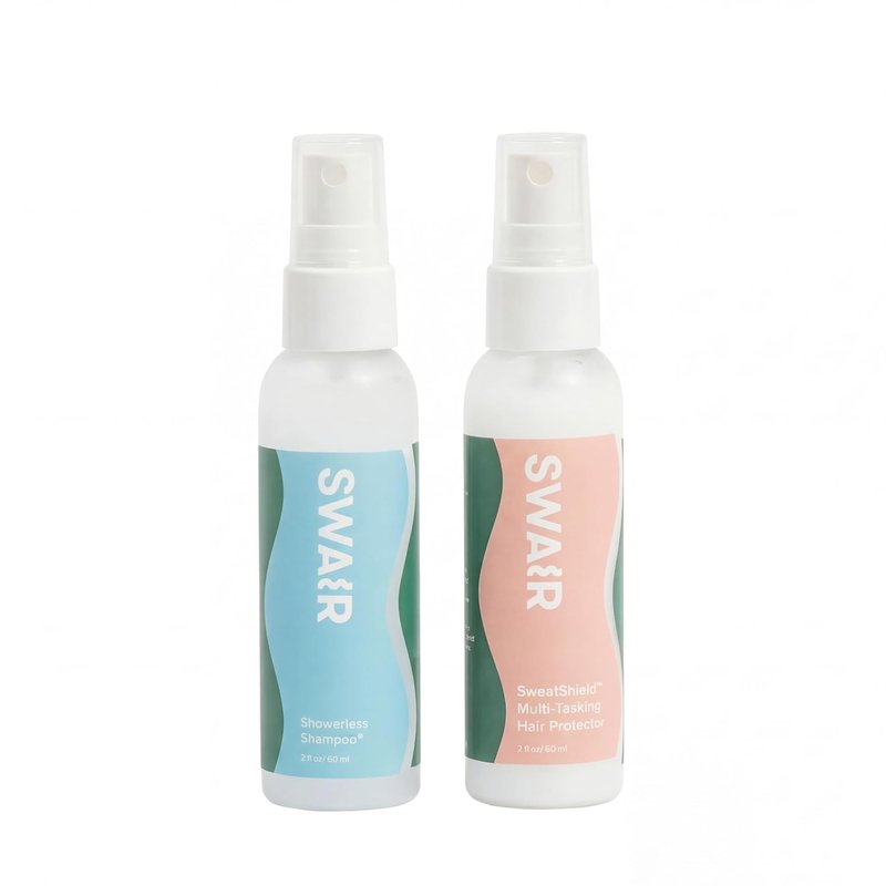 Showerless Shampoo & SweatShield Leave-In | Travel Size Sampler - Clean Ingredients for Gym Bag