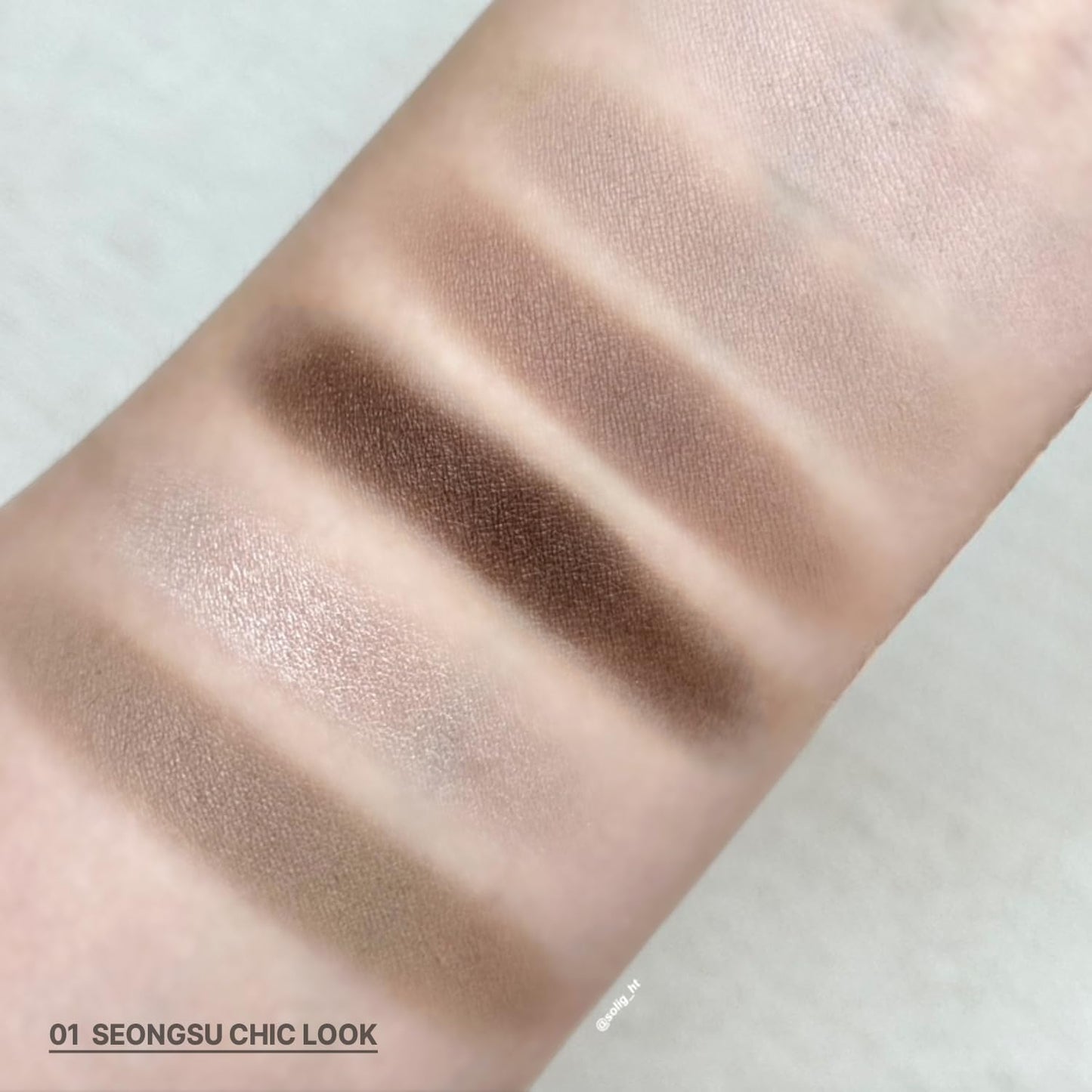 CHOSUNGAH BEAUTY My Magazine Eyeshadow Palette - Cool Mauve Brown, 5 Shadows, All-in-One Matte, Shimmer & Glitter Multi-Texture Palette for Chic Daily & Trendy Looks, 0.25oz