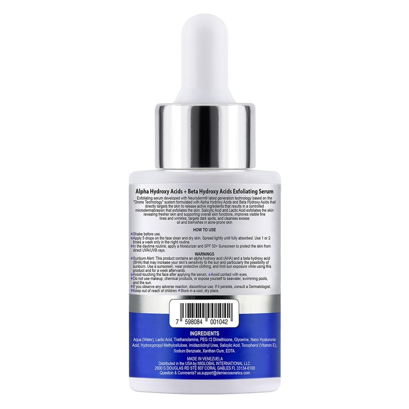 Dernier Exfoliating Serum | AHA + BHA 0.5% for Hyperpigmentation & Pore Minimizing - 1 fl oz