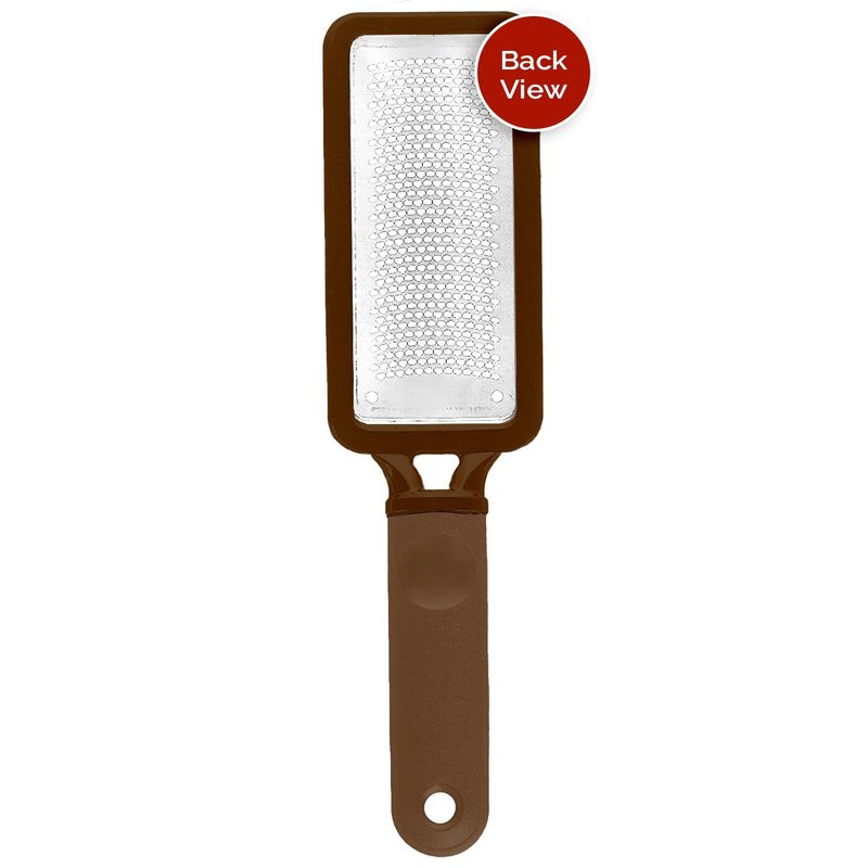 Microplane Colossal Foot File Scraper - The Original Stainless Steel Foot Rasp, Dead Skin/Callus Remover for Feet, Gentle Foot Scrubber, Pedicure Tools for Salon-Quality Foot Care, Brown