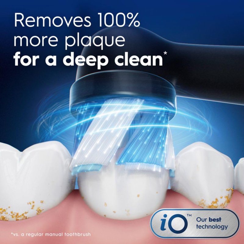 Oral-B iO Replacement Brush Heads - 5 Count Set with 4 Ultimate Clean & 1 Gum Sensitive Black