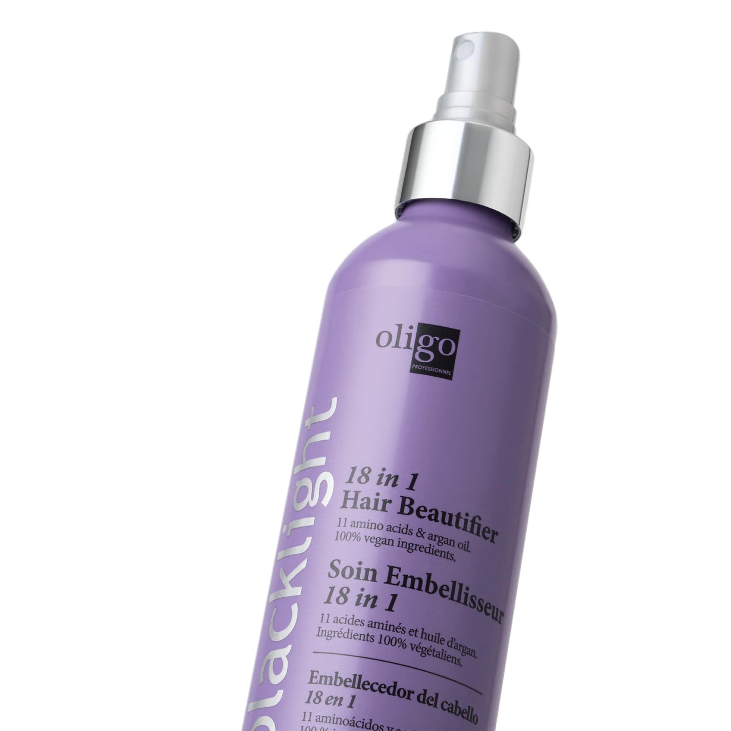 Oligo Professionnel - Blacklight 18-in-1 Hair Beautifier for blondes - Vegan - Paraben free - Anti Frizz - Heat Protectant Leave-in Conditioner - Argan Oil - Detangling Hydrating Spray - 8.5oz
