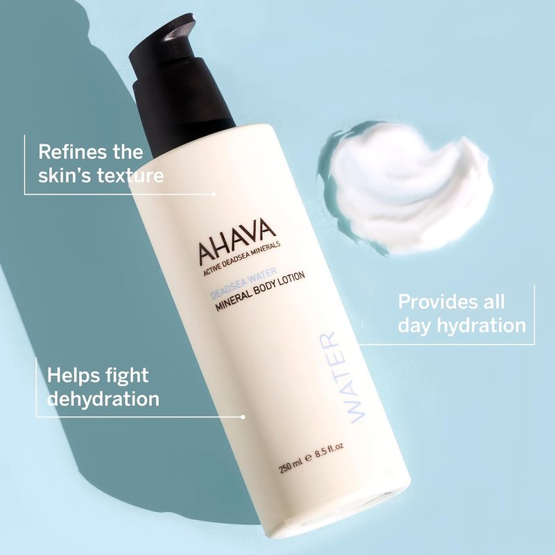 AHAVA Dead Sea Water Mineral Body Lotion - Hydrating Daily Moisturizer with Osmoter & Botanical Extracts | 8.5 oz
