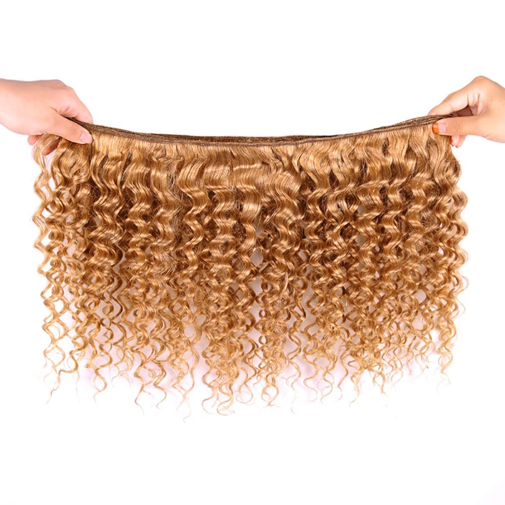 Hydtxc Wet and Wavy Curly Bundles Human Hair 8 10 12 Inch Chocolate Color 4 Water Wave Human Hair Bundles Unprocessed Brazilian Virgin Hair Double Weft Quick Weave for Black Women