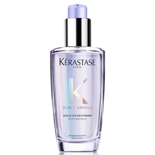 Kerastase Blond Absolu Cicaextreme Strengthening Hair Oil | For Damaged, Bleached and Highlighted Hair | Repairs and Strengthens | With Hyaluronic Acid & Edelweiss Flower | 3.4 Fl Oz