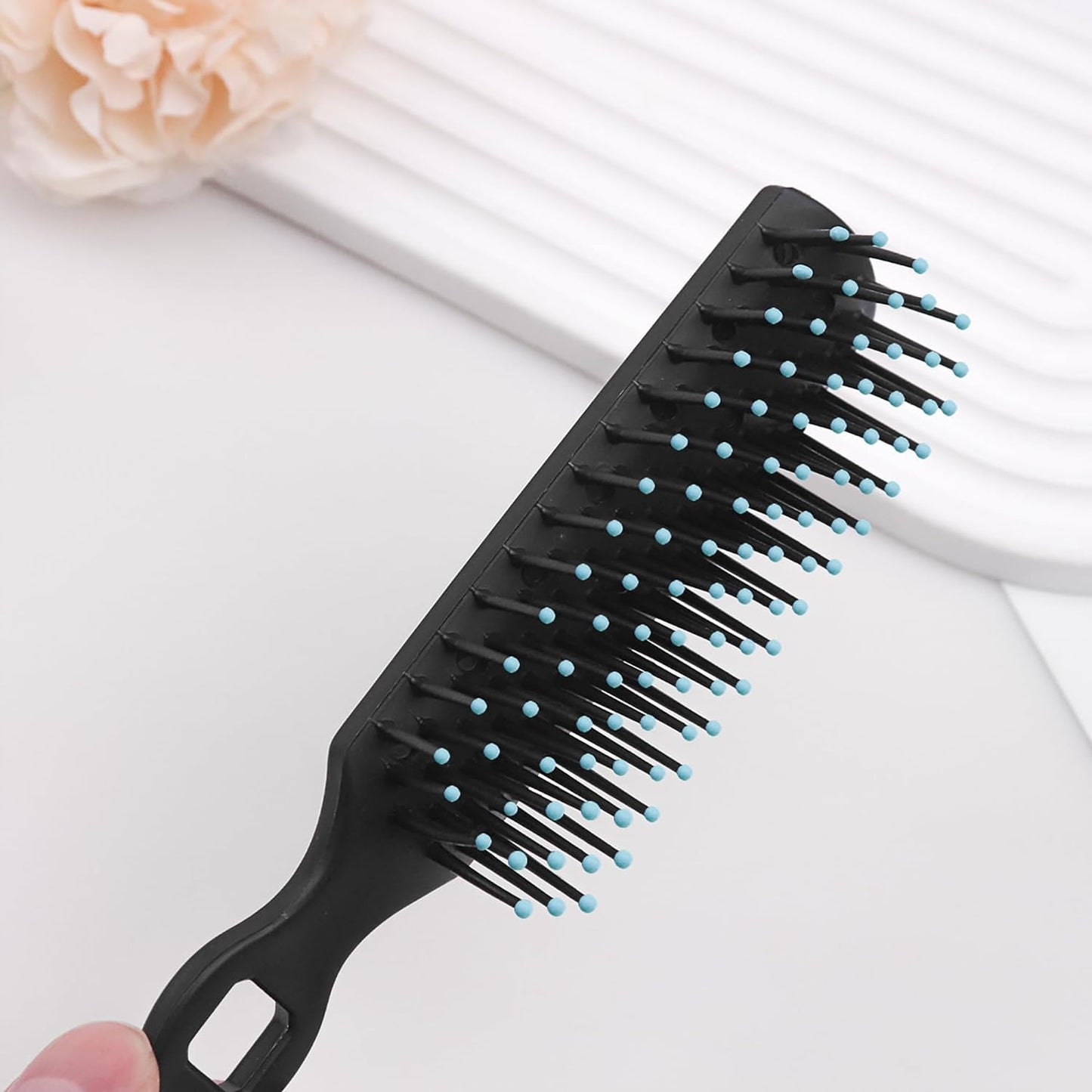 50 Pack Hair Brushes in Bulk for Homeless, Hair Brush Bulk Soft Bristles Brush for Curly Wavy Hair Blow Drying Styling Detangling Suitable for Shelter, Hotel(Black)