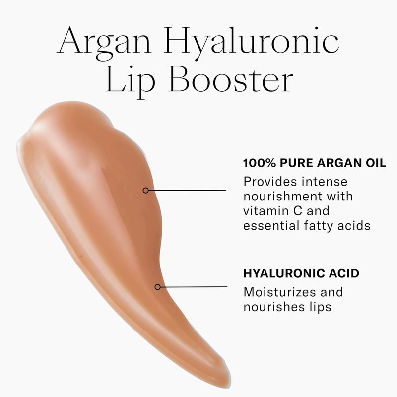 Josie Maran Lip Exfoliator & Plumping Gloss | Argan Sugar Scrub & Hyaluronic Lip Booster - 2 Piece Lip Care Kit