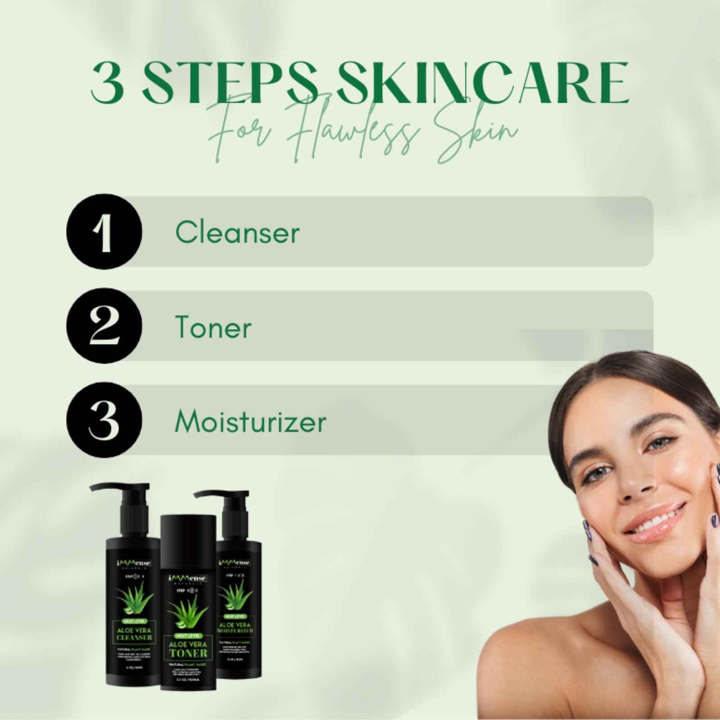 iMMense Naturals Aloe Vera Toner for Face. Skincare to Treat and Prevent Acne, Restore PH Balance & Excess Dirt. Facial Toner for Women and Men.