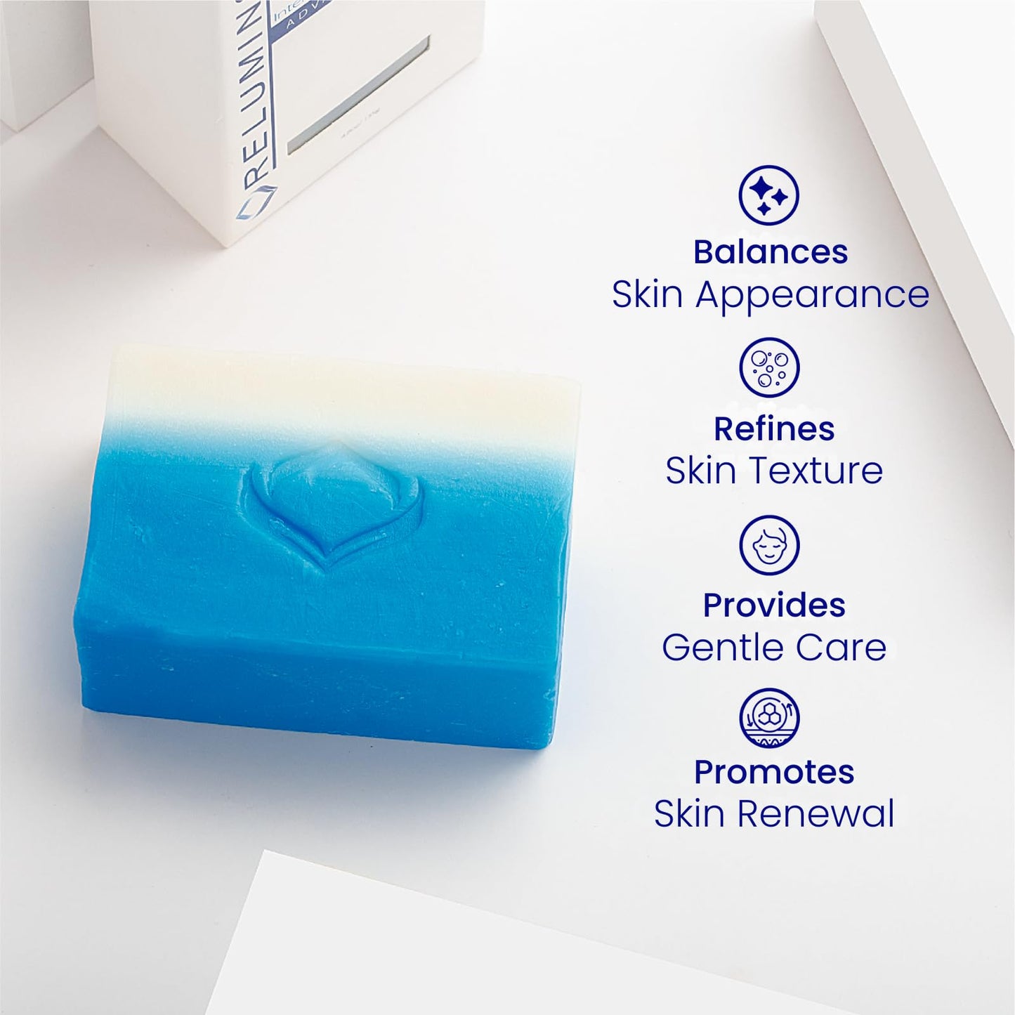 Relumins Advance Intensive Skin Repair Soap with TA Stem Cell, Rejuvenation, Body Soap Bar, and Licorice for Softer, Smooth Skin, for a Glowing Summer Skin 135g x 5 Bars