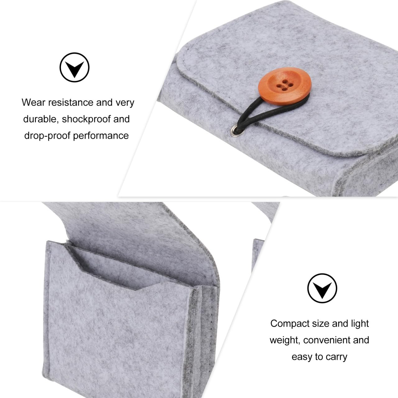 FOMIYES Essential Oil Travel Case 6-Pack Felt Non-woven Fabric Essential Oil Portable Organizer Pouch Travel Carrying Case for Essential Oils, Perfume, Lipstick, Lip Balm