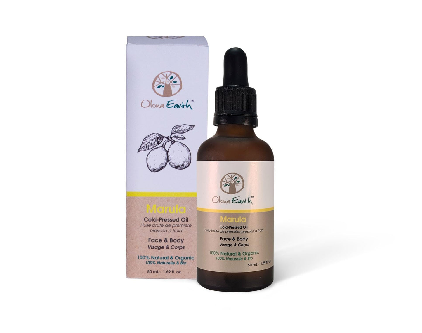 OLONA EARTH 100% ORGANIC MARULA COLD-PRESSED HYDRATING OIL