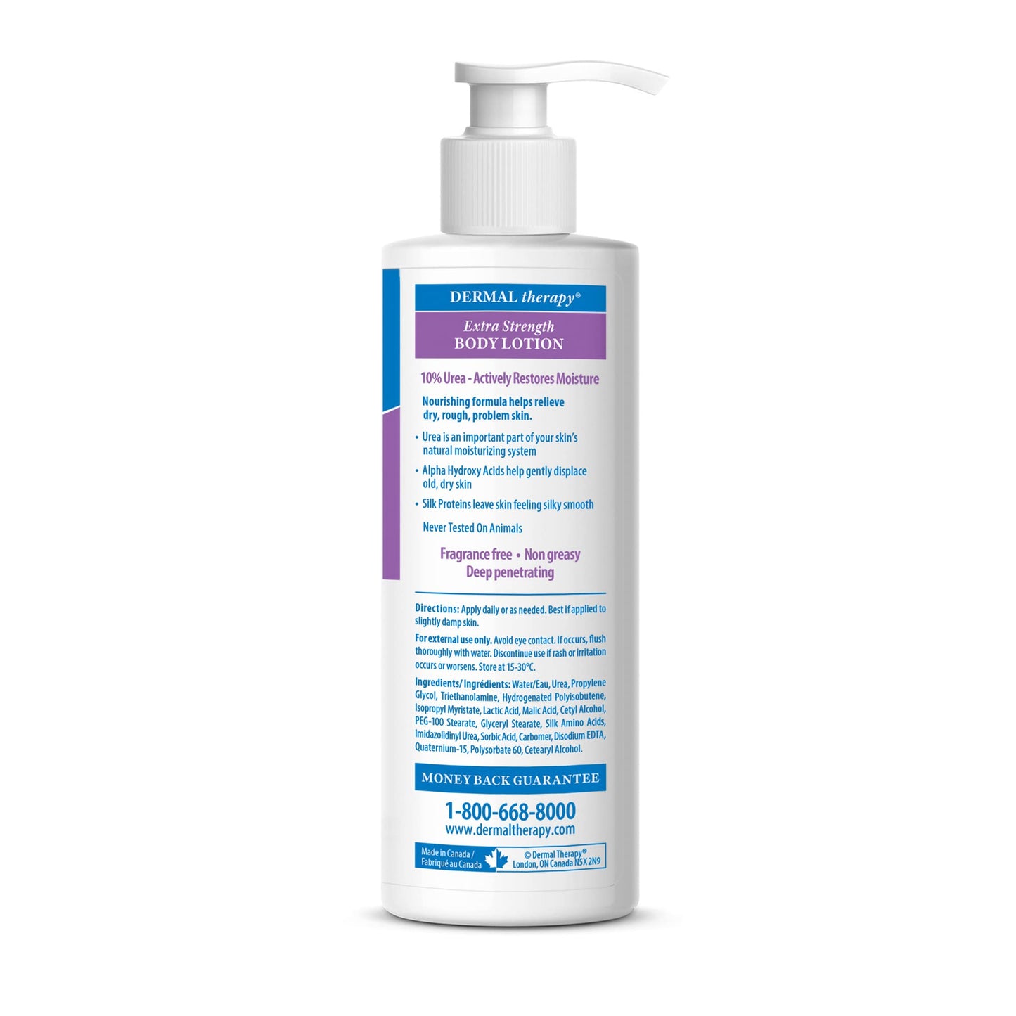 Dermal Therapy Extra Strength Body Lotion – Hydrating Formula with 10% Urea and 5% Alpha Hydroxy Acids | Helps Smooth and Moisturize Dry Skin | 8 fl oz (2-Pack)