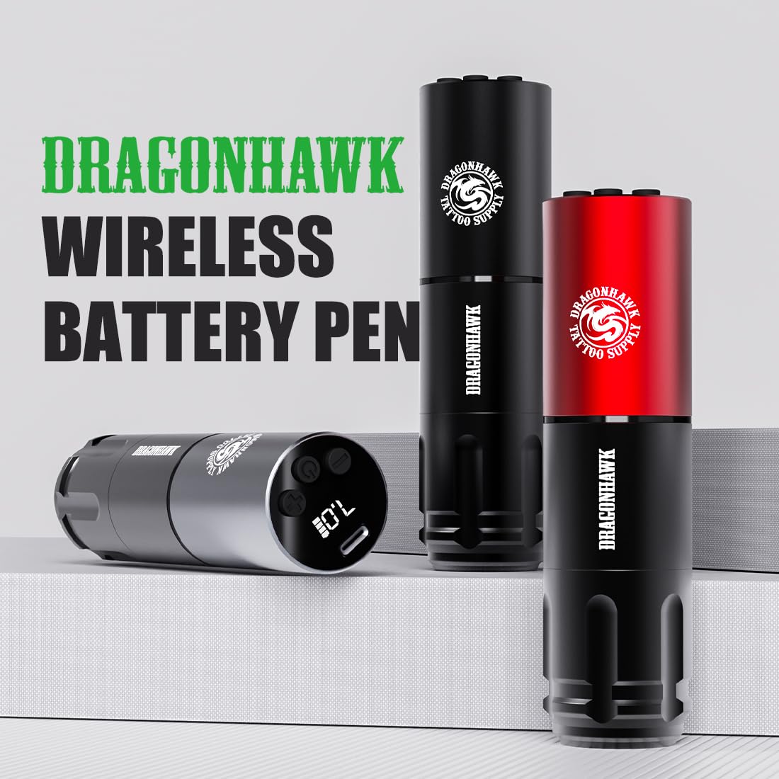 Dragonhawk A1 Beginner Tattoo Kit, Cordless Complete Pro Tattoo Gun Pen Machine Kit, Cartridges Tattoo Machine Needles