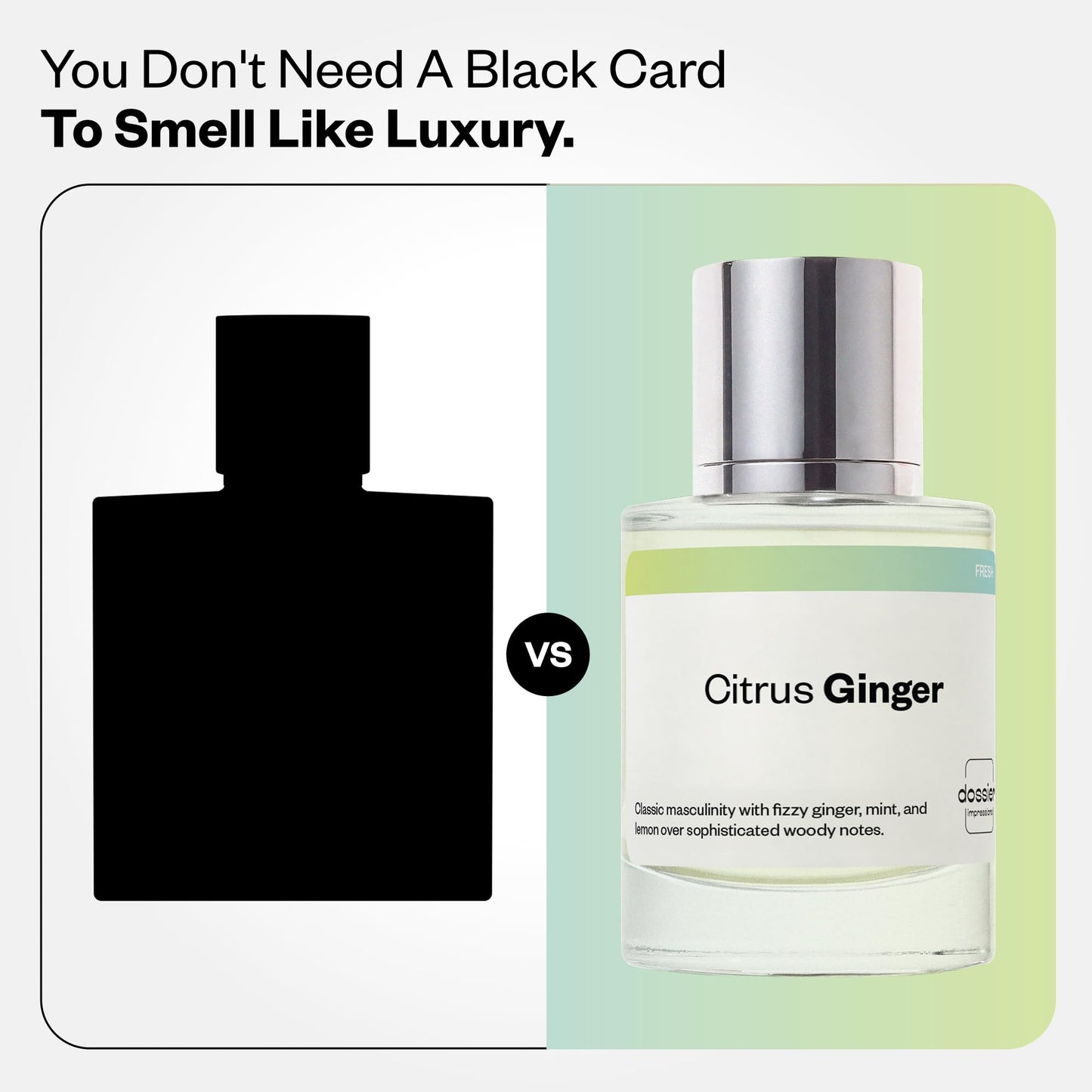 Dossier - Citrus Ginger - Eau de Parfum - Inspired by Bleu de Chanel - Long-Lasting Fragrance - Masculine - 1.7 fl oz (50ml)