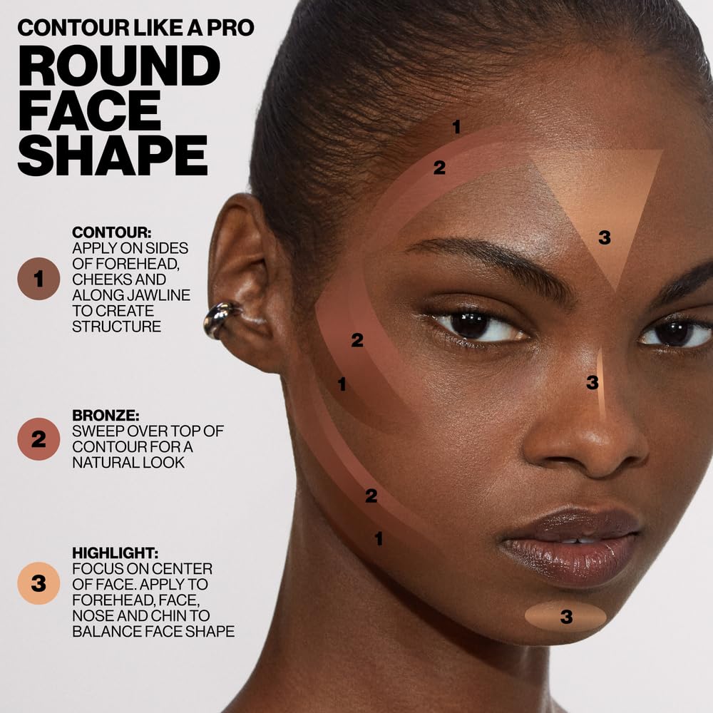 Smashbox Step-By-Step Contour Palette | Sculpt + Glow All-In-One Contour Kit with Blendable + Buildable Formulas, Medium/Deep, 0.3 Ounce