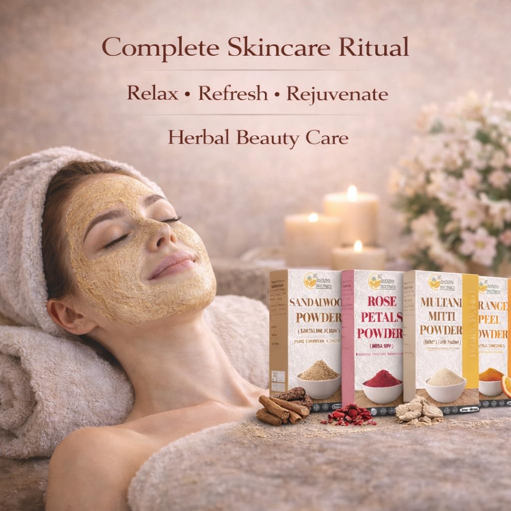 Sandalwood & Rose Petal Face Mask Powder Kit | 700g Natural DIY Skin Care