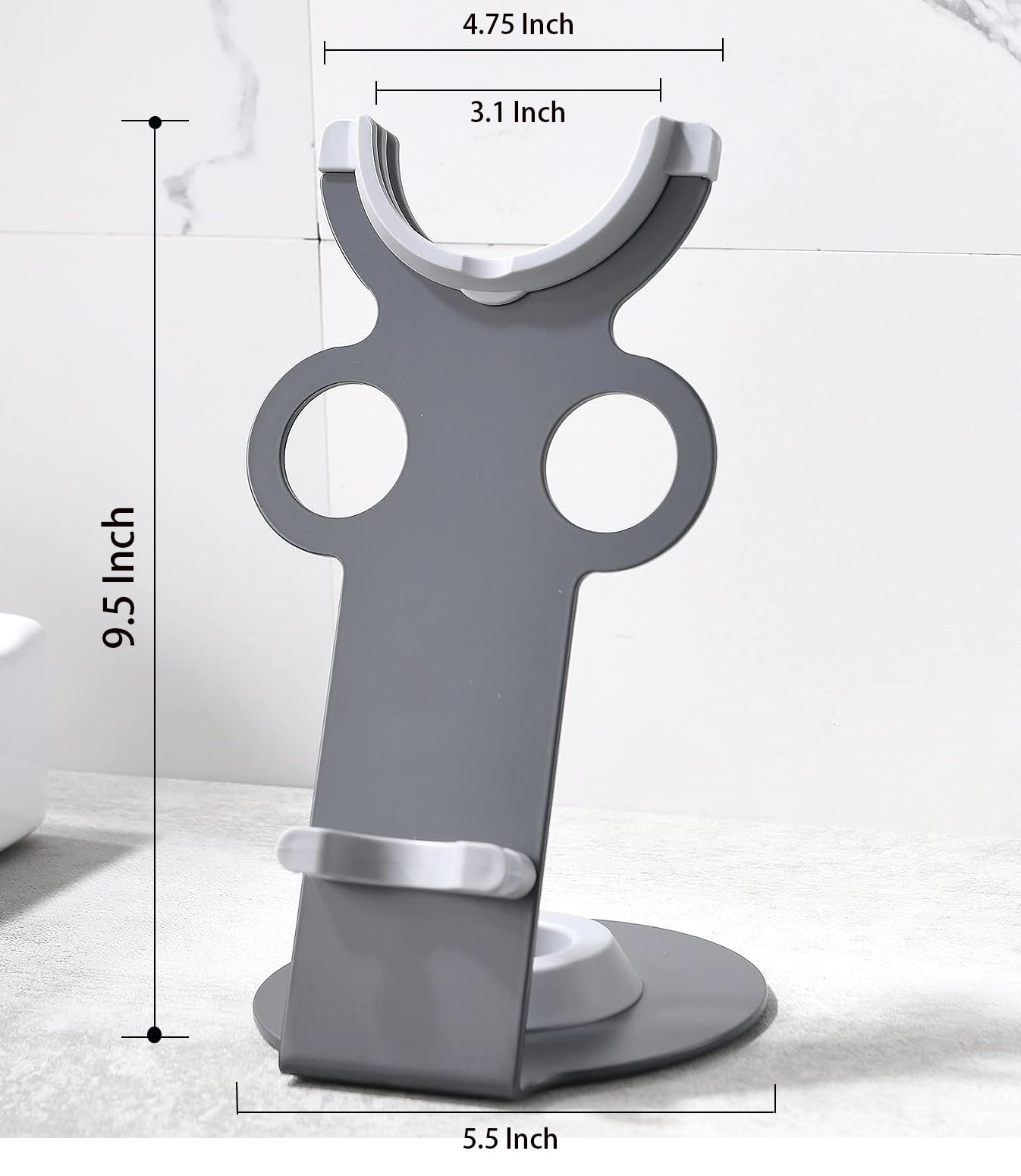 PUROSUR Hair Dryer Stand for Dyson Supersonic, Hair Dryer Holder Organizer for Diffuser Nozzle, Bathroom Countertop Storage Stand