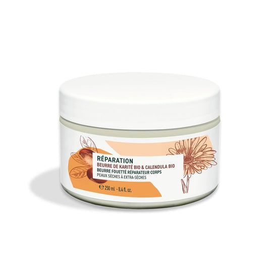 Yves Rocher Repairing Whipped Body Butter for Dry Skin, Intensely Nourish & Moisturize with Shea Butter Body Cream, 8.4 FL OZ