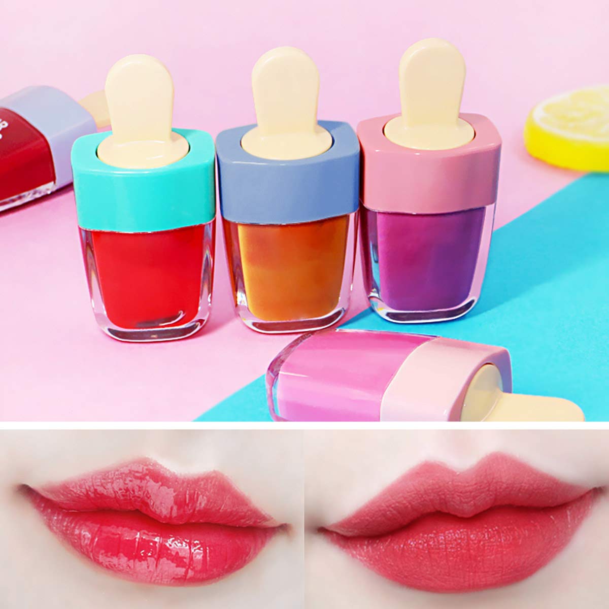 24PCS Lip Gloss Tubes - Candy Ice Cream Shape Lip Gloss Containers Empty - Refillable Clear Lipgloss/Lip Balm Containers for Girls Women DIY Cosmetics (12 candy and 12 ice cream)