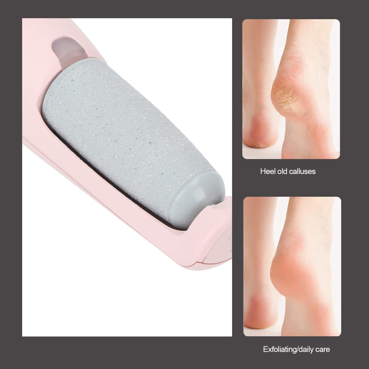 Asixxsix Foot Callus Remover, Rechargeable Electric Foot Callus Remover, Portable Foot Scrubber Professional Pedicure Tools, Foot File Pedicure Kits for Dead, Hard Cracked Dry Skin Gift