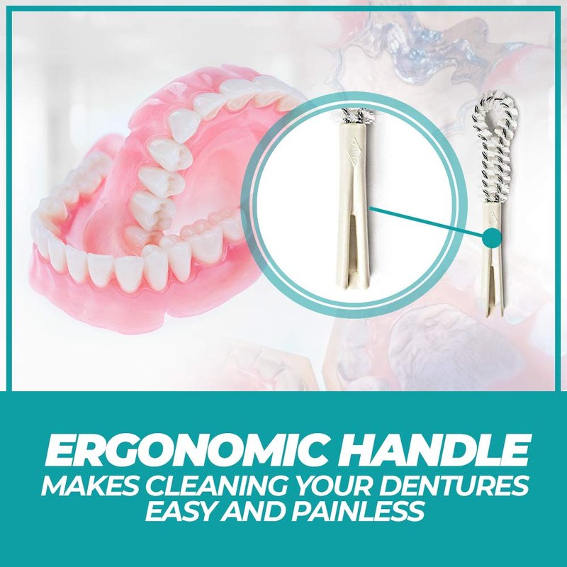 Fuller Brush Dental Plate Brush - Soft Hygienic Denture Cleaner - Small & Flexible Cleaning Tool for Dentures & Plates - Oral Hygiene for Men & Women (Pack of 2)