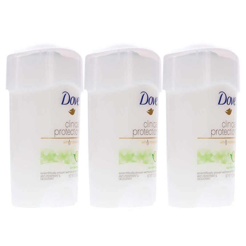 Dove Clinical Protection Cool Essentials Anti-perspirant Deodorant, 1.7 Fl Oz Pack of 3