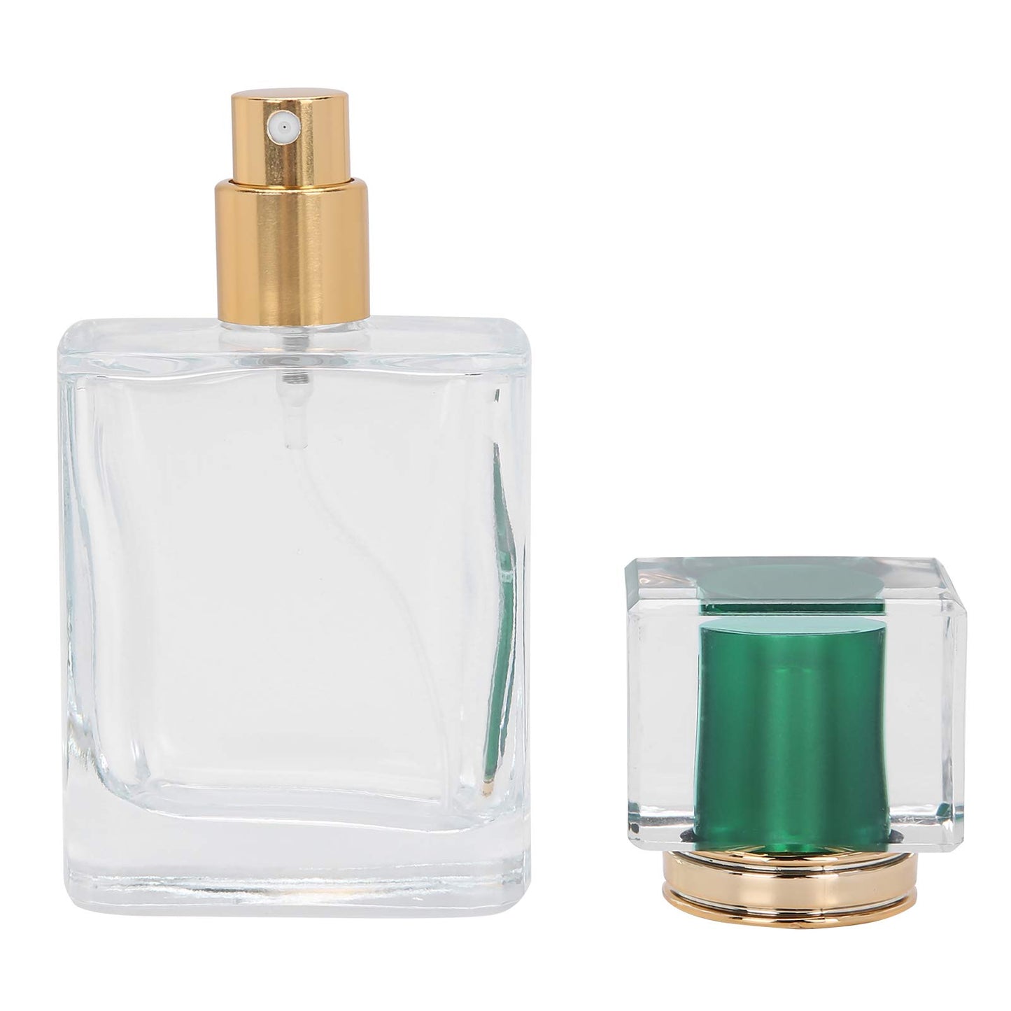 Yosoo 6Pcs 50ml Refillable Glass Perfume Bottles with Spray Atomizers for Aromatherapy Skincare - Multi-Color