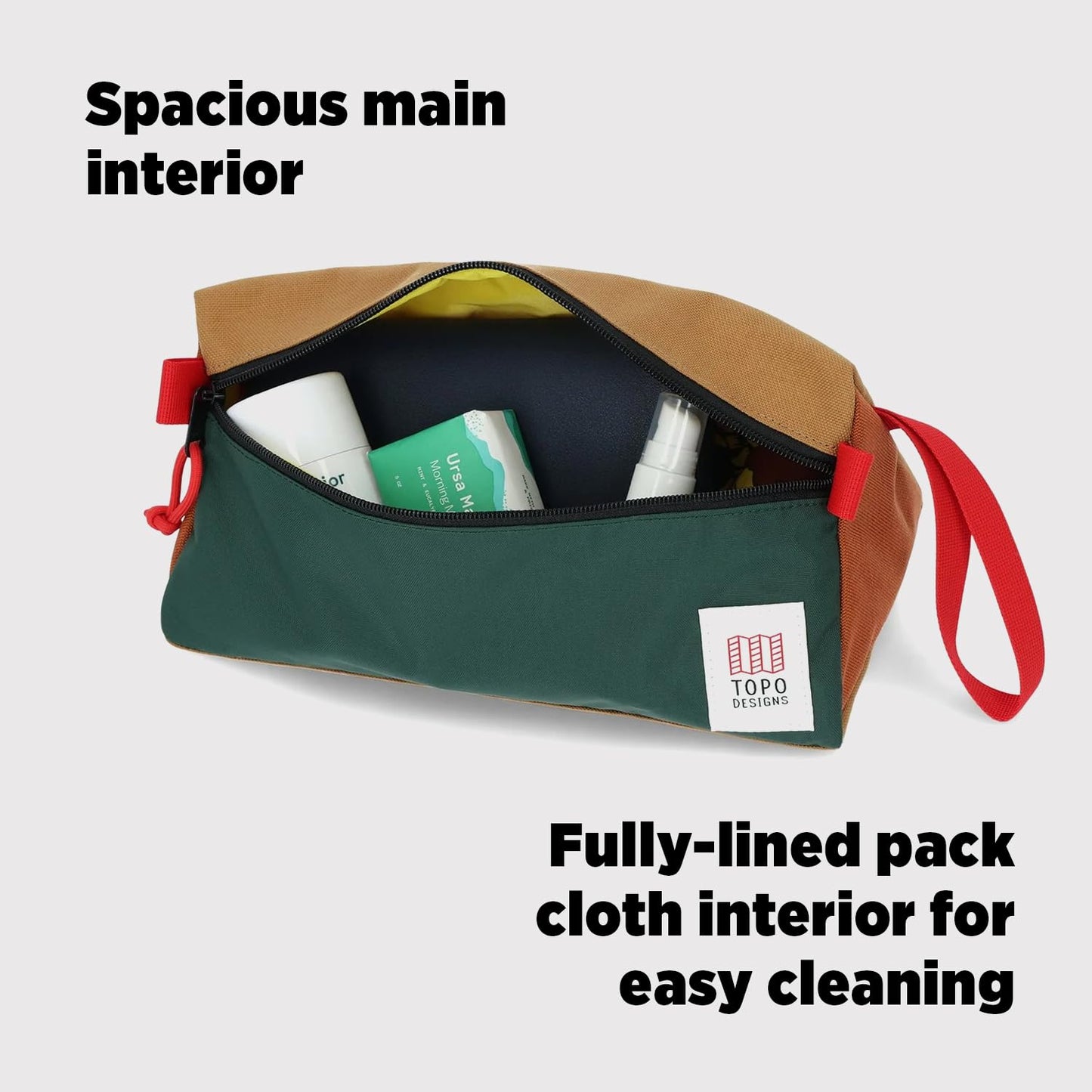 Topo Designs Dopp Kit Rose/Geode Green One Size