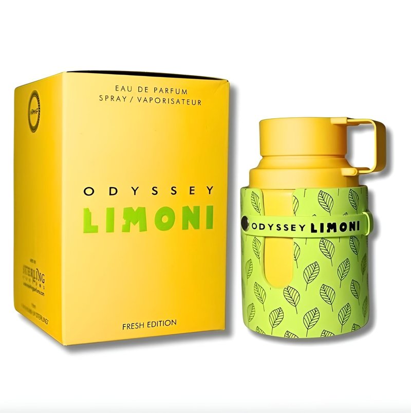Odyssey Limoni Fresh Unisex Eau De Parfum Spray, Yellow and Green Design
