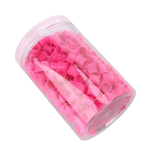 Tattoo Ink Cups with Base, 300PCS Pink Supplies Silicone Pigment Cup Ink Silicone Ink Ink Cups Eyebrow Lip Color Pigment Cup Supplies and Equipment Ink Caps Silicone Permanent Makeup Cups
