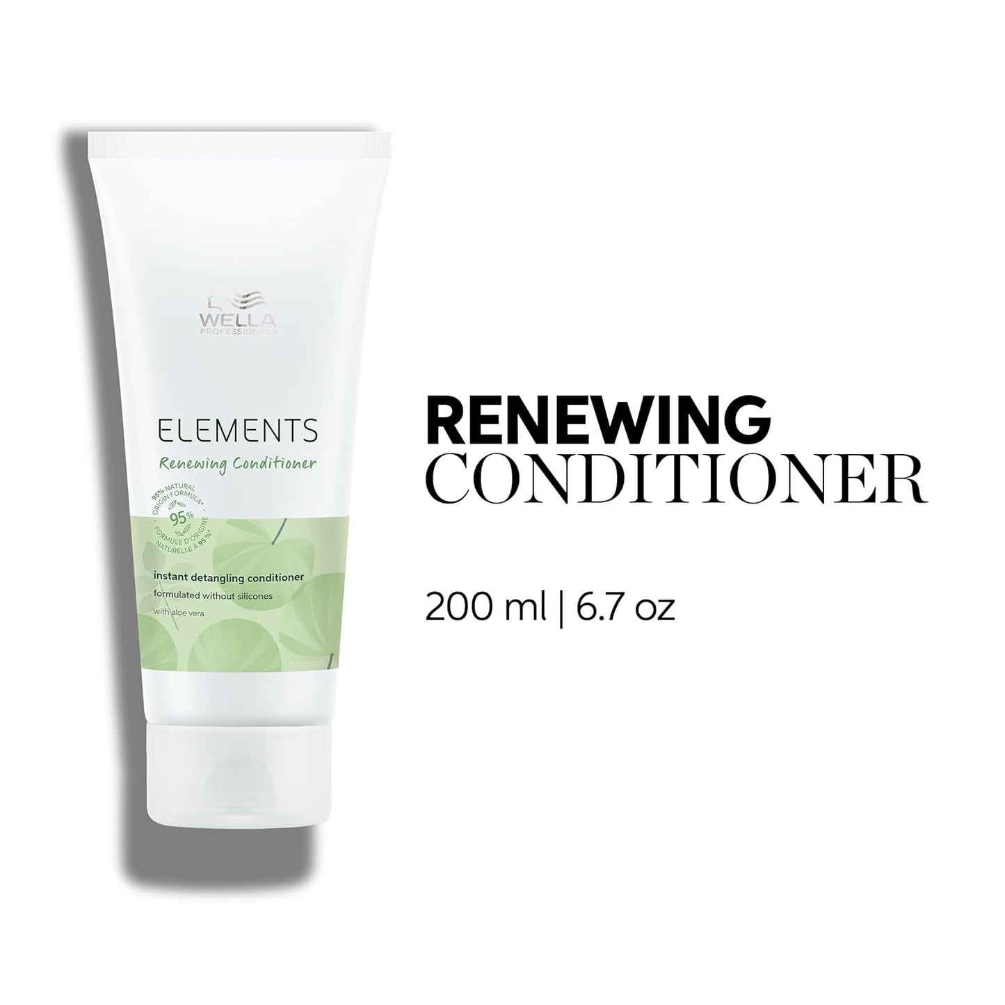 Wella Professionals Elements Gentle Renewing Conditioner - Silicone-Free, Instant Detangling | For All Hair Types
