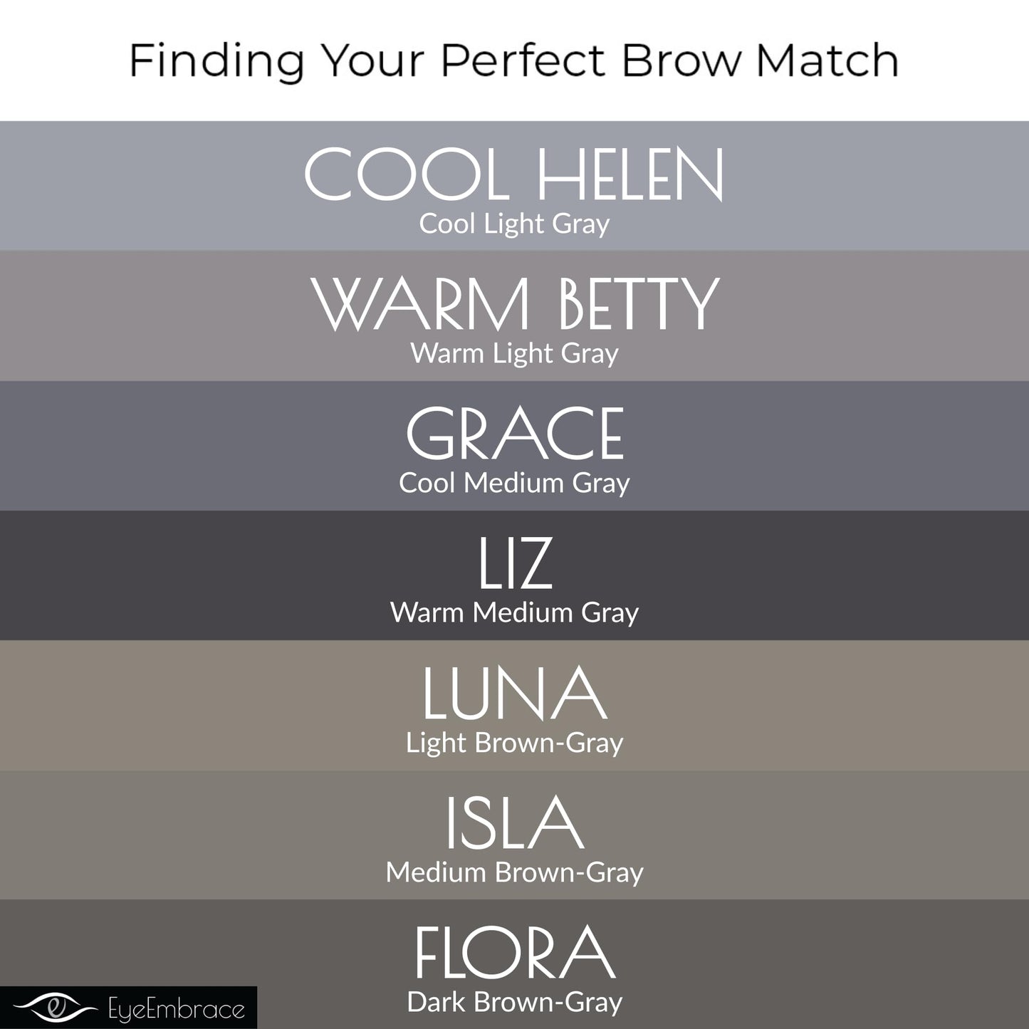Eye Embrace Light Gray Eyebrow Pencils: Warm Betty & Cool Helen 2 Pack Bundle - Waterproof, Double-Ended Automatic Angled Tip & Spoolie Brush, Cruelty-Free