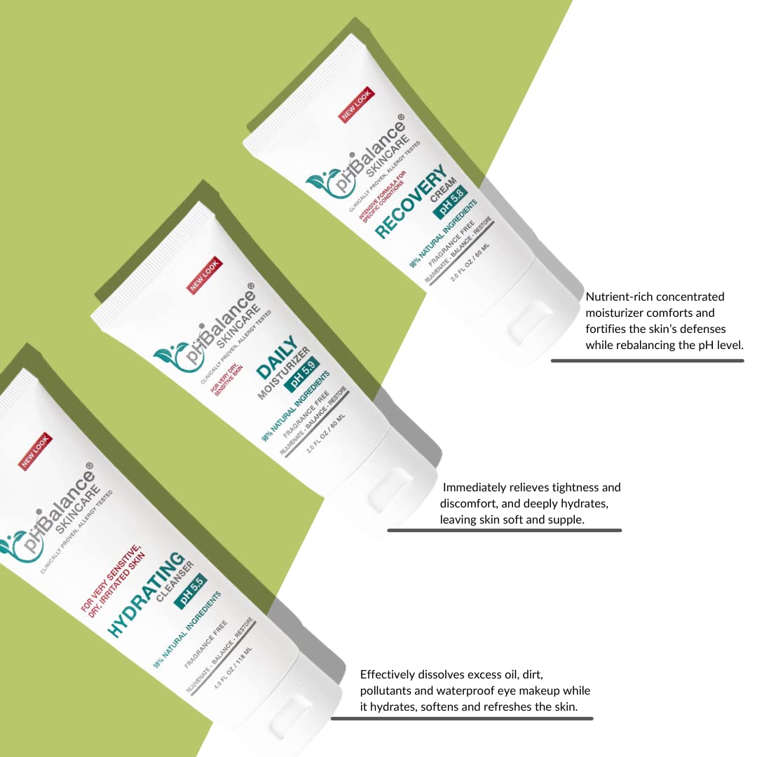 pH Balance Skincare Daily Moisturizer Rejuvenating Cream Moisturizer - Woman Face & Body Lotion For Dry Skin, Itchy Compromised & Sensitive - All Natural No Fragrance, Cruelty Oil & Paraben Free 2oz