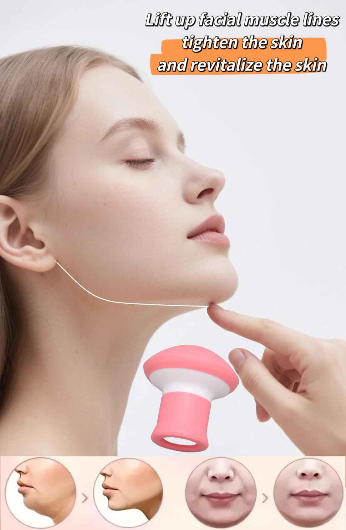 Jaw Exerciser,Double Chin Reducer,Facial Yoga for Skin Tighten Firm,Face Exerciser& Jawline Shaper, Jaw Trainer,Facial and Neck Exercise for Women and Men,Double Chin Breathing Exercise Device (Three)