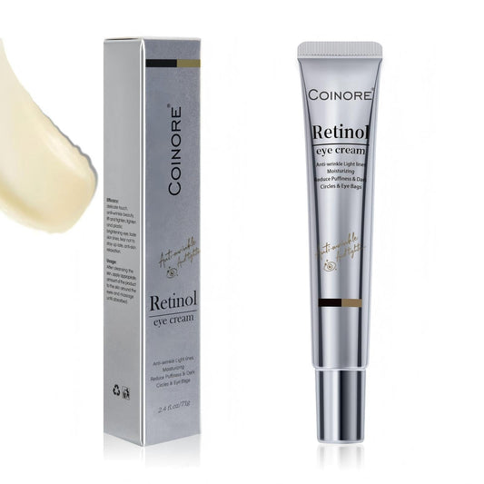 Retinol Under Eye Cream - Cream for Men & Women, Dark Circles, Puffiness & Wrinkles, Anti-Aging Eye Cream for Fine Lines, 2.4 Fl Oz