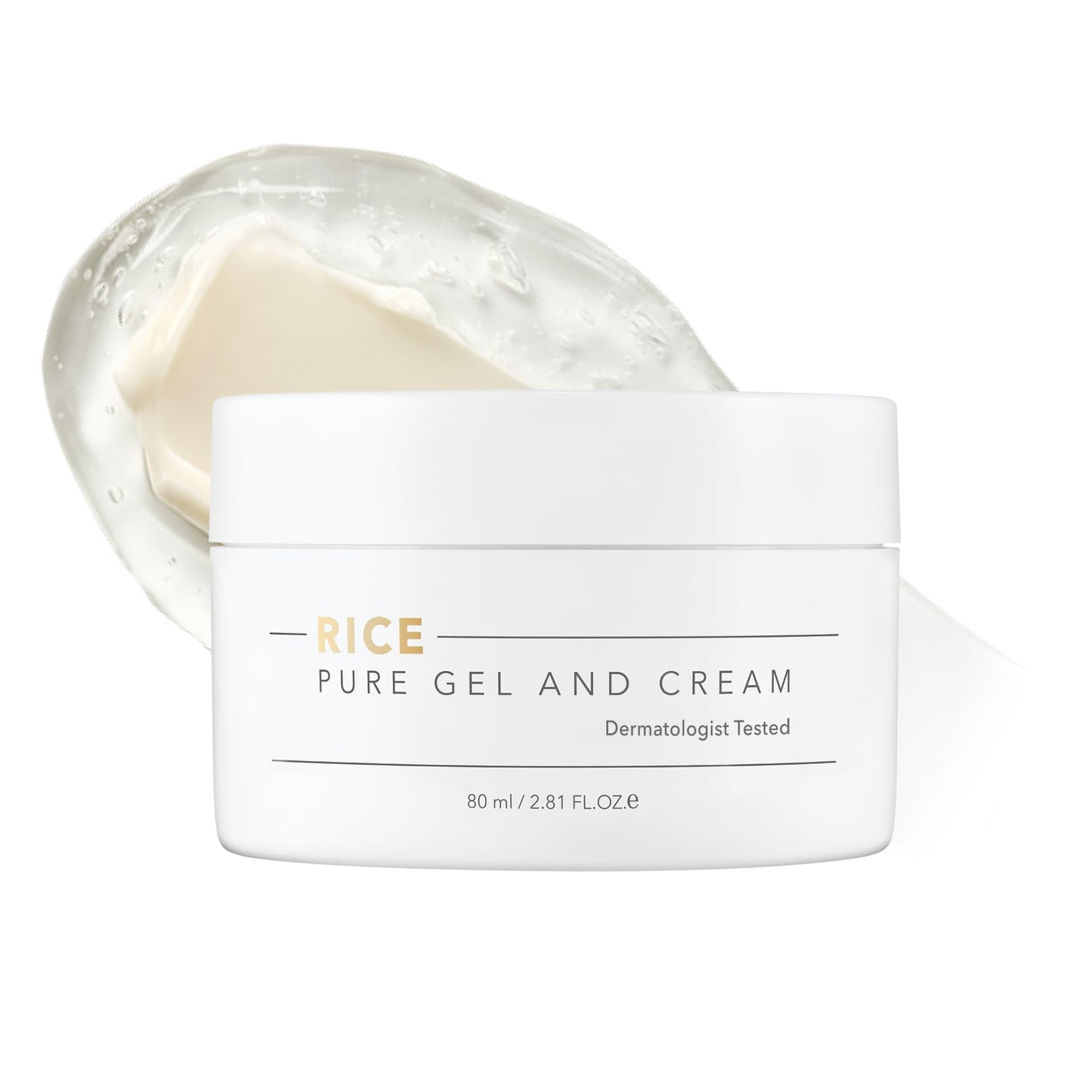 THANKYOU FARMER Rice Pure Gel and Cream, Nourishing Exclusive Korean Rice Extract, Dermatologist Tested, Ceramide, Korean Moisturizer for Dry Skin, Fragrance-Free, 2.81 fl.oz