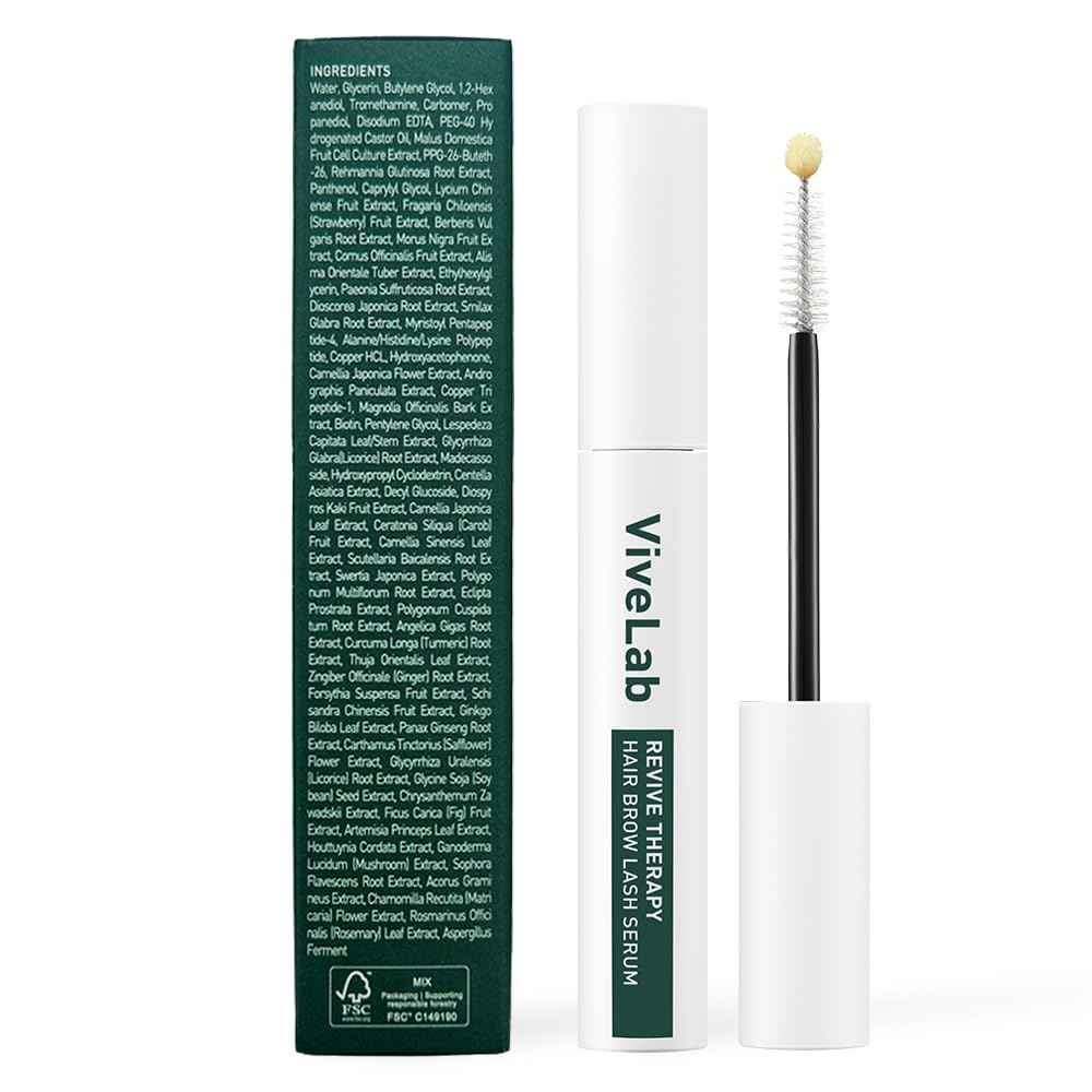 Biotin Lash Serum - Eyelash and Eyebrow Growth Serum for Thicker, Fuller Lashes and Brows, Korean Dermatologist-Developed, 0.35oz