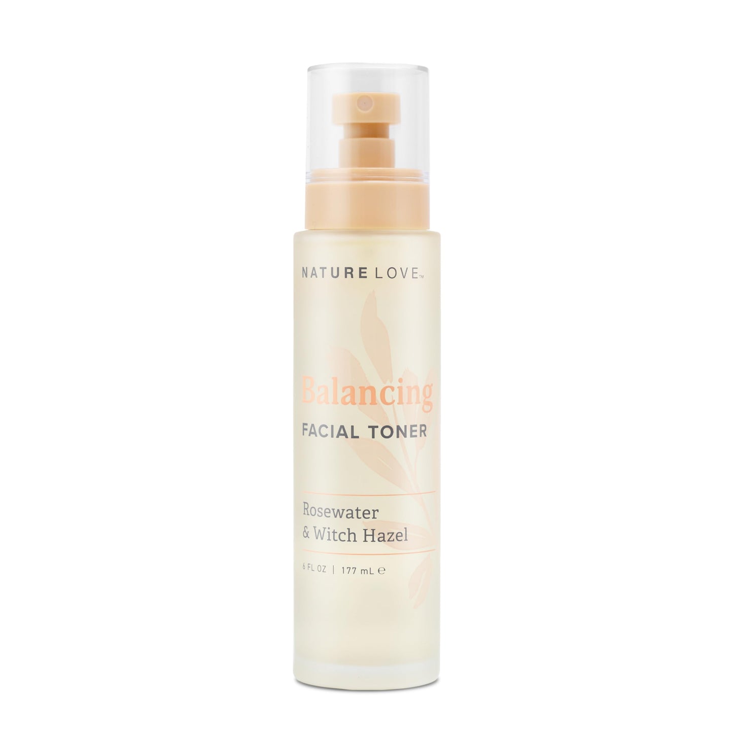 Nature Love Balancing Facial Toner - with Rosewater & Witch Hazel | Removes Excess Oil & Impurities | Paraben Free (6 Fl Oz)