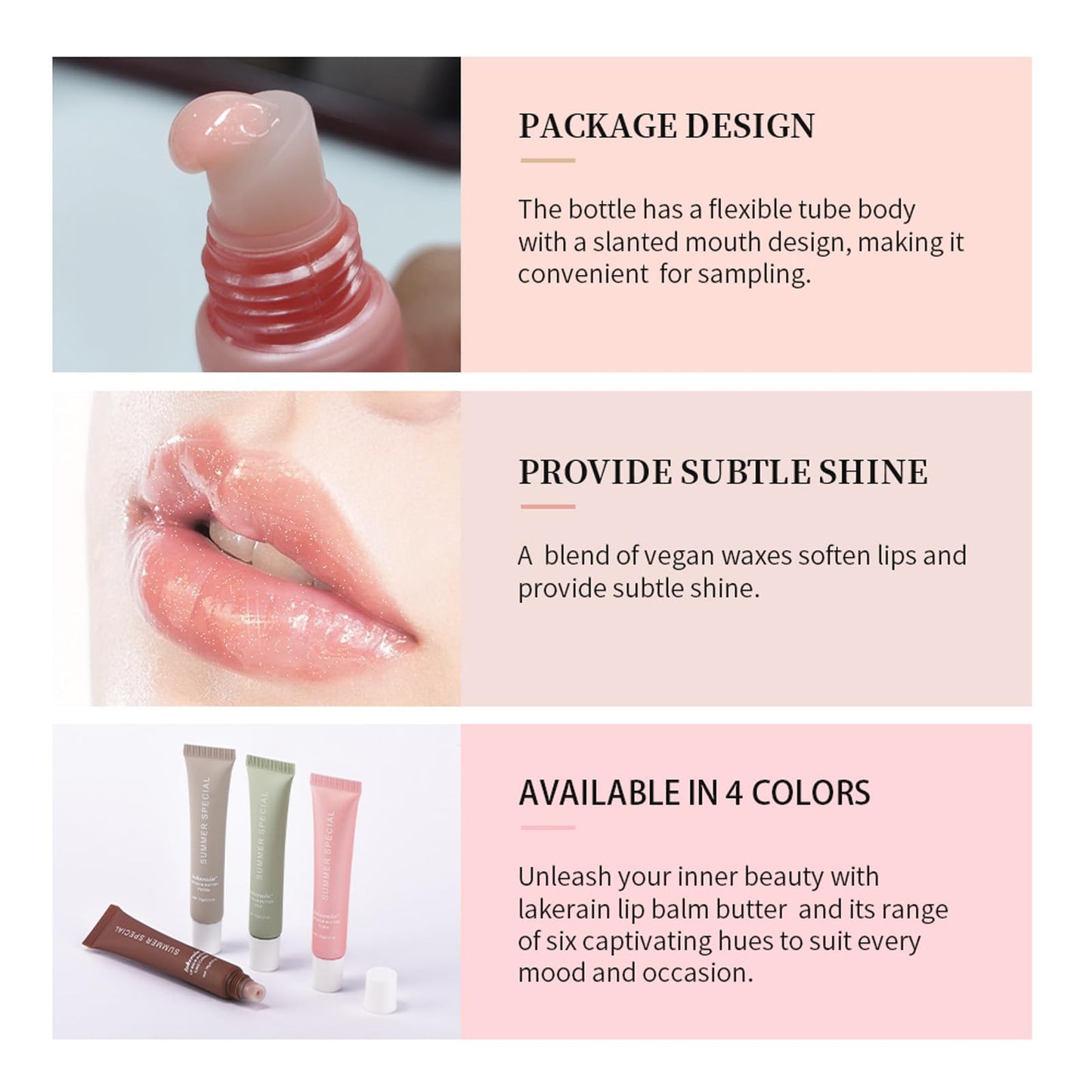 4 PCS Lip Butter Balm - Ultra-Hydrating, Nourishing Lip Care with Natural Ingredients, Shea Butter & Olive Oil, Soothes & Softens Dry Lips (4PCS, 0.5 Fl Oz (Pack of 4))