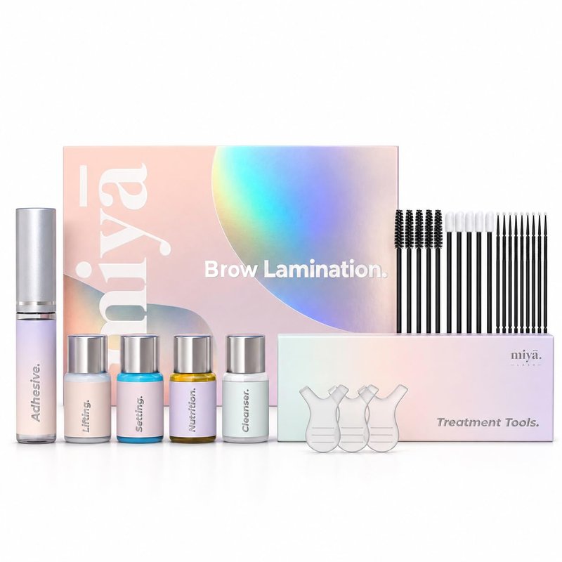 MIYA LASH Brow Lamination Kit | Professional Eyebrow Lamination with Keratin | DIY Brow Lift Kit | Fuller, Thicker Brows for 6 weeks | Includes Easy to Use Instruction, Treatment Tools & Brushes