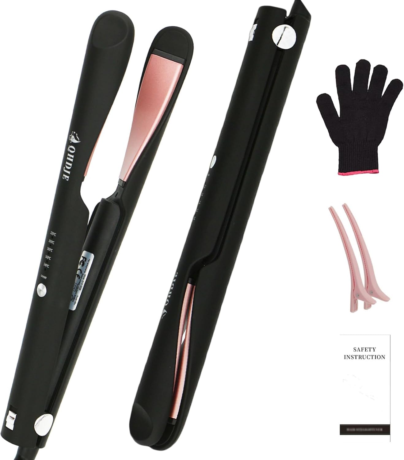 2-in-1 Curler and Straightener | Ceramic Coating, Fast Heat, Dual Voltage - Perfect for Travel