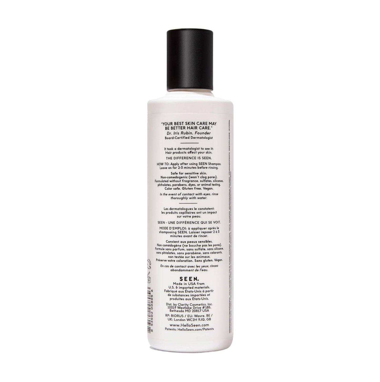 SEEN Conditioner, Fragrance Free - Non-Comedogenic Hair Conditioner - Dermatologist-Developed - Safe for Sensitive, Eczema & Acne Prone Skin