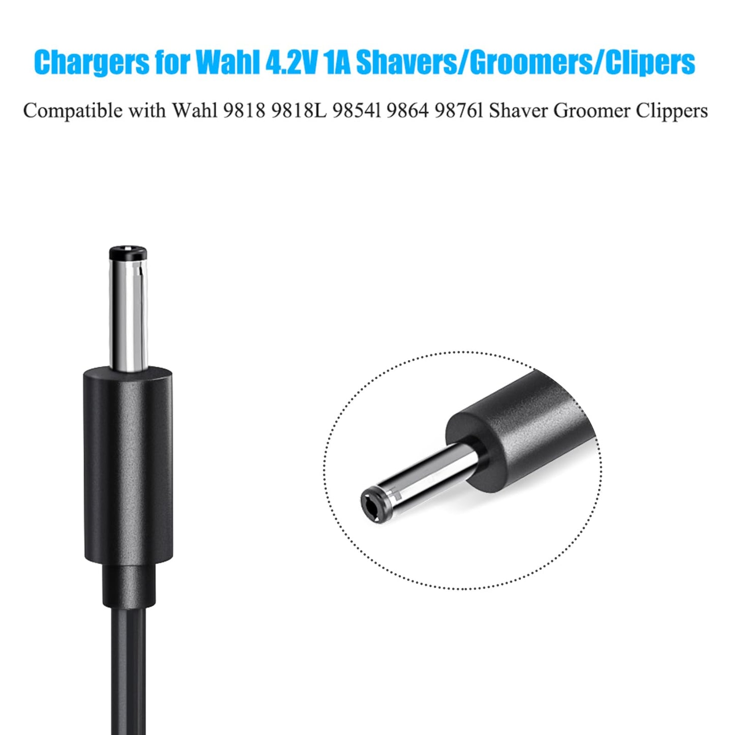 SoulBay 4.2V Charger for Wahl Mag Trimmer 9888L Lithium Clipper