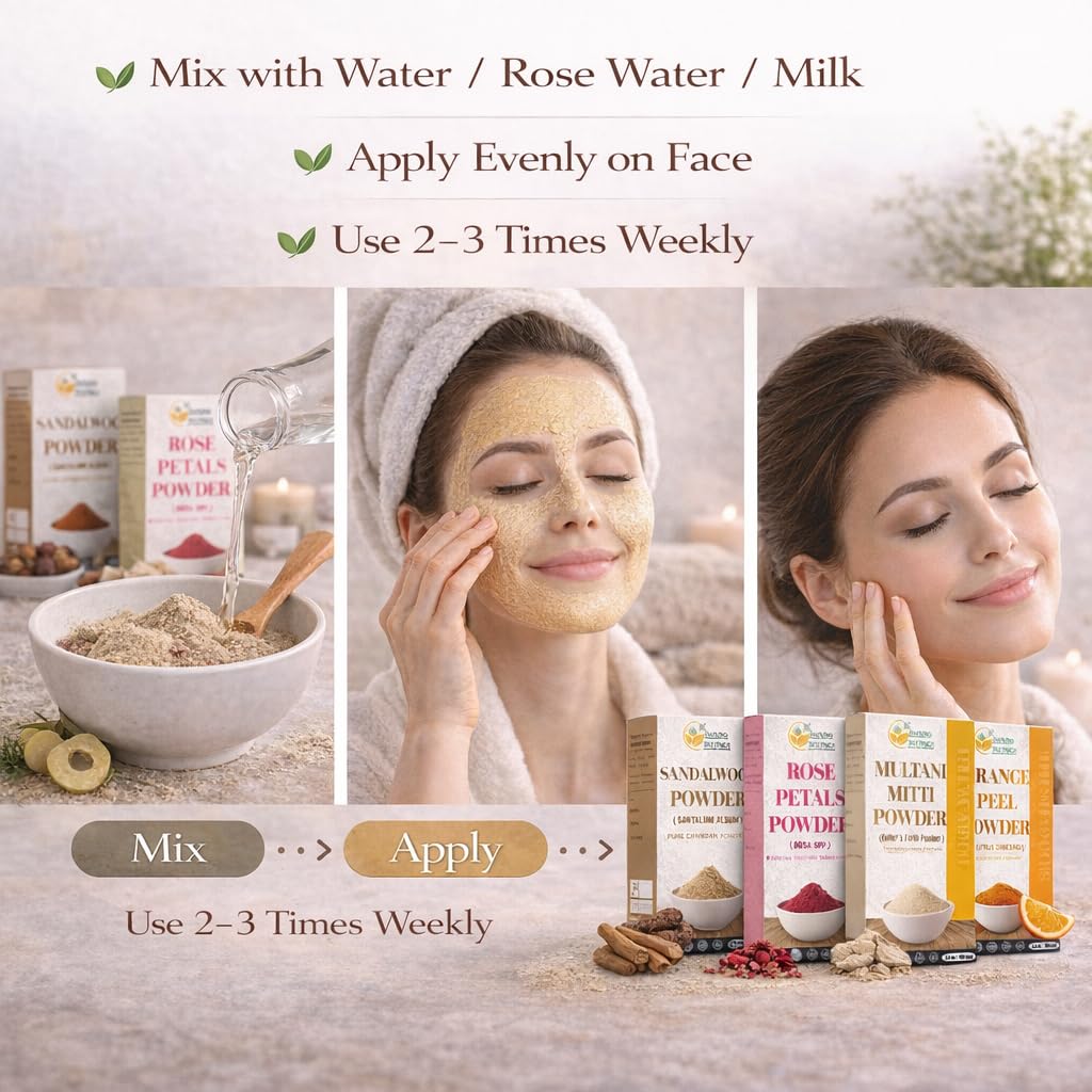 Sandalwood & Rose Petal Face Mask Powder Kit | 700g Natural DIY Skin Care